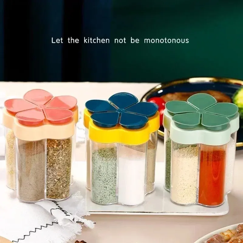 1 stk Krydderikrukke Plastbeholder Krydderiflaske Krydderiorganisator Udendørs Camping Sæsoner Beholdere Køkken Gadgetsæt — image 4