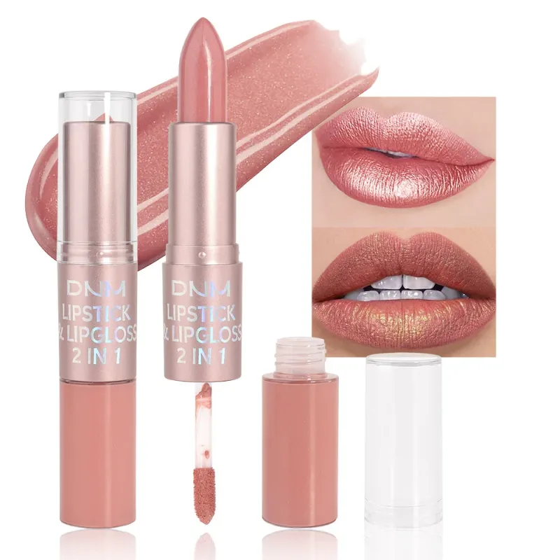 DNM Double Headed Mate ลิปสติกและลิปกลอสแต่งหน้ายาวนาน 2 In 1 Stick Moisturizing Lipgloss Tint เครื่องสำอางค์ Lip Stain — image 8