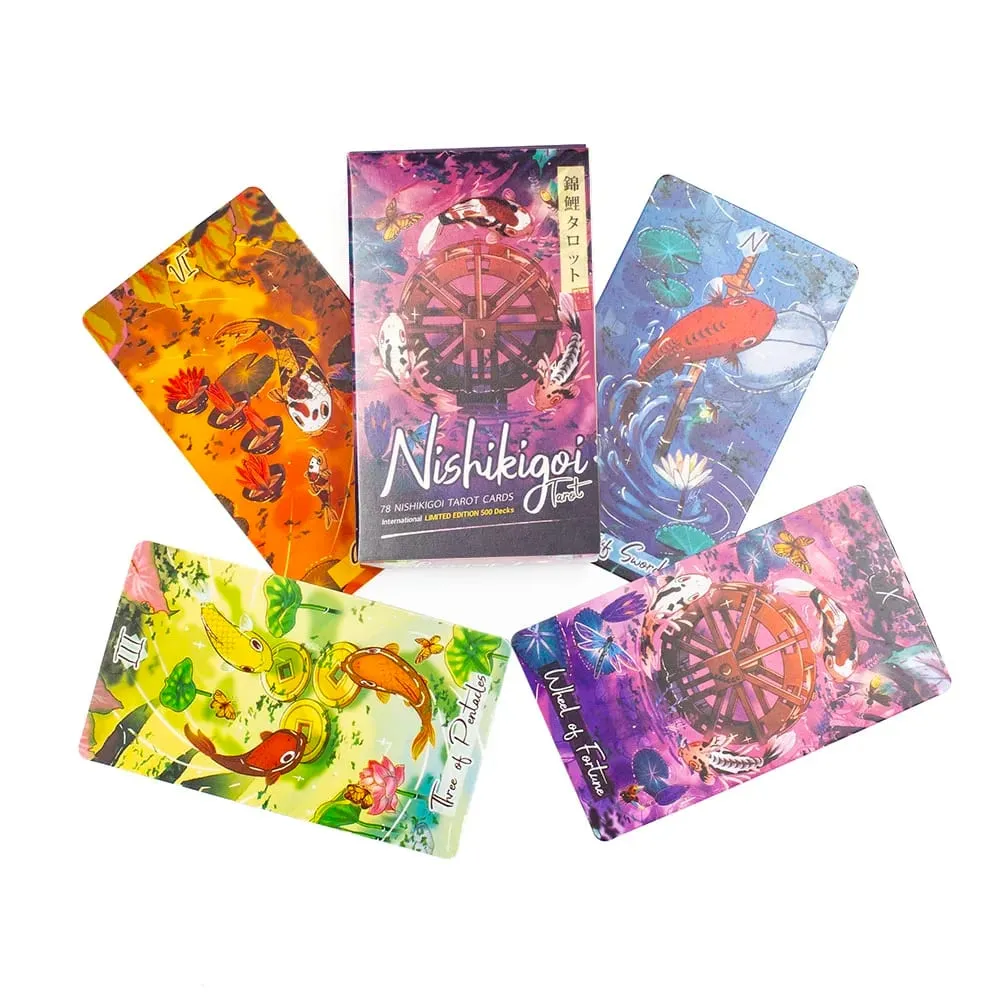 Nishikigoi Tarot 78 szt. 10,3*6 cm wersja angielska wróżbiarstwo zestaw gier planszowych Party karty astrologiczne Oracle — image 3