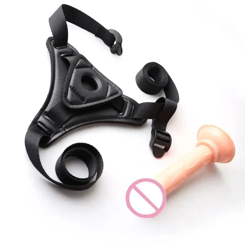 Consoladores con correa, bragas para pene para diferentes tamaños, consoladores con correa para pene, juguetes sexuales para juegos para adultos, arnés para pene Gay lesbiana — image 4