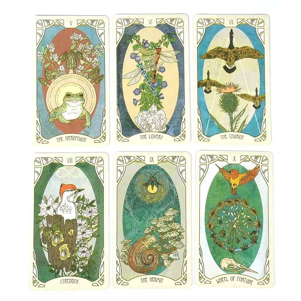 Set di divinazione dei tarocchi della figlia di Forager ispirato alla natura e intriso di un ricco simbolismo 83 carte senza guida cartacea — image 4