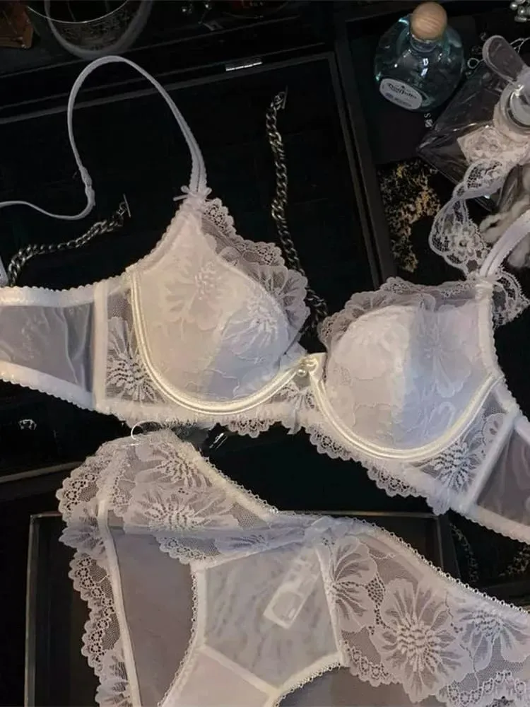Sexy Minimizer-BH aus französischer Spitze, bequem, weich, mit Bügel, Anti-Durchhängen, reiner Wunsch, vollfiguriger Büstenhalter, 32-38 A-C