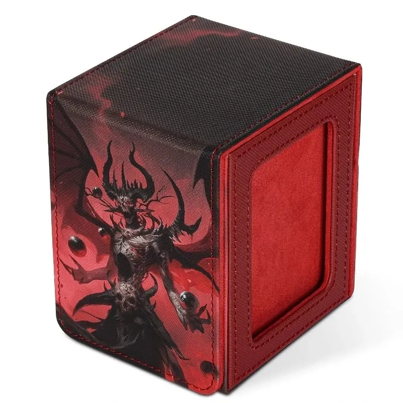 Boîte de jeu de cartes en cuir PU, avec fenêtre d'affichage, peut contenir plus de 100 cartes à Double manches, convient aux cartes TCG — image 9