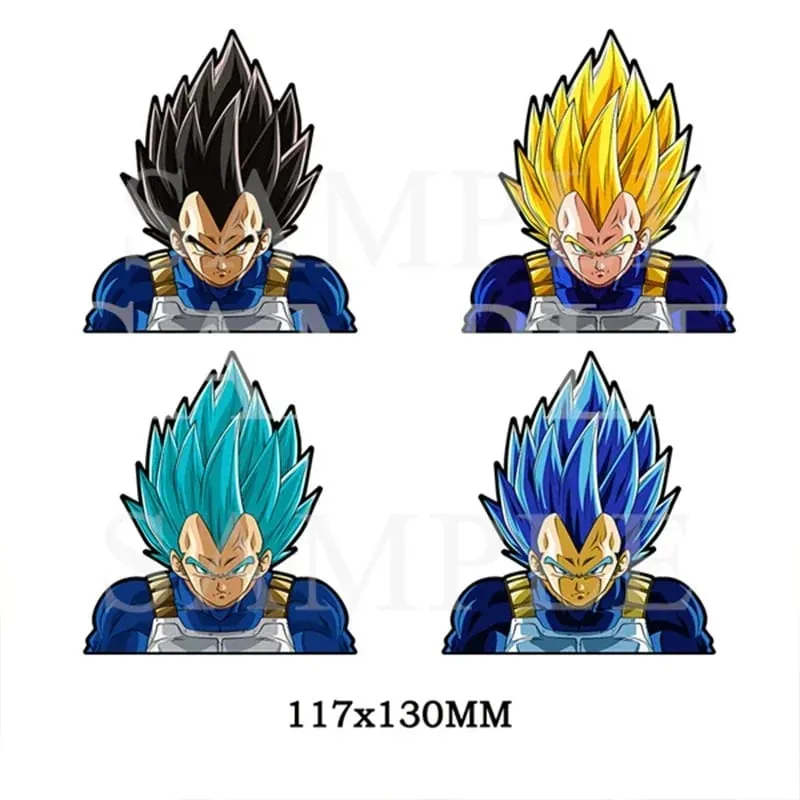 Anime 3D Lenticular Sticker Goku Vegeta Waterproof Decals for Car Refrigerator Skateboard Etc.kid's Gifts