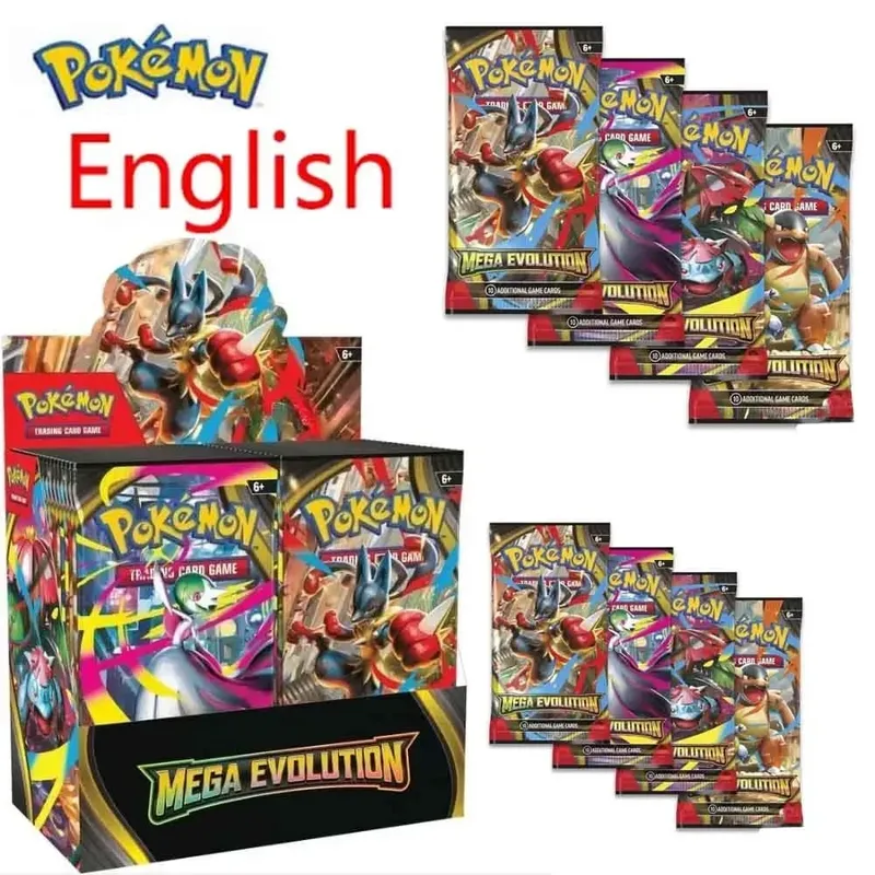 2026 360 unids/set Tarjeta de Pokémon MEGA EVOLUCIÓN pregrupo SCARLET & VIOLE 151 PHANTASMA FLAMES prismático inglés Booster Tarjeta de batalla — image 3