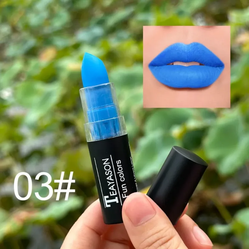 12 Color Lipstick Waterproof Long Lasting Clay Nude Lip Primer Concealer Lip Gloss Matte Gothic Black Makeup Halloween Lip Stick
