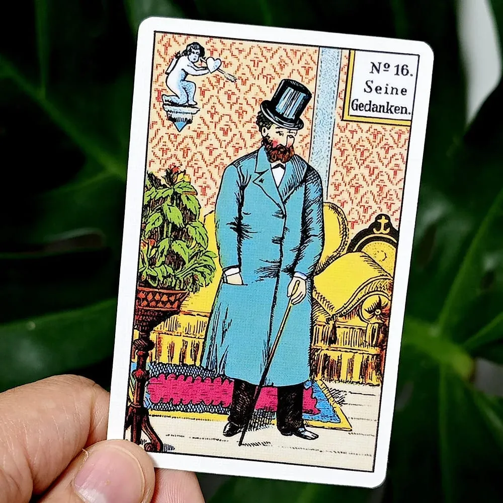 Kipper Wahrsagekarten Cards-36Pcs Vintage German Biedermeier Style Oracle Cards for Fortune Telling & Divination German Version — image 3