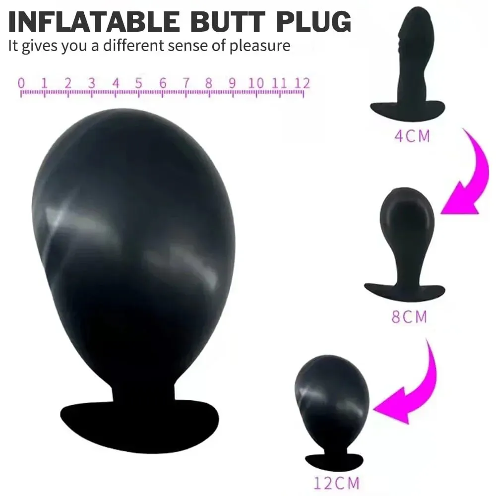 Inflatable Mouth Gag Silicone Ball Oral Fixation PU Leather Band Bondage Restraints Gag penis Bdsm Slave Game Sex Toys for Women — image 2