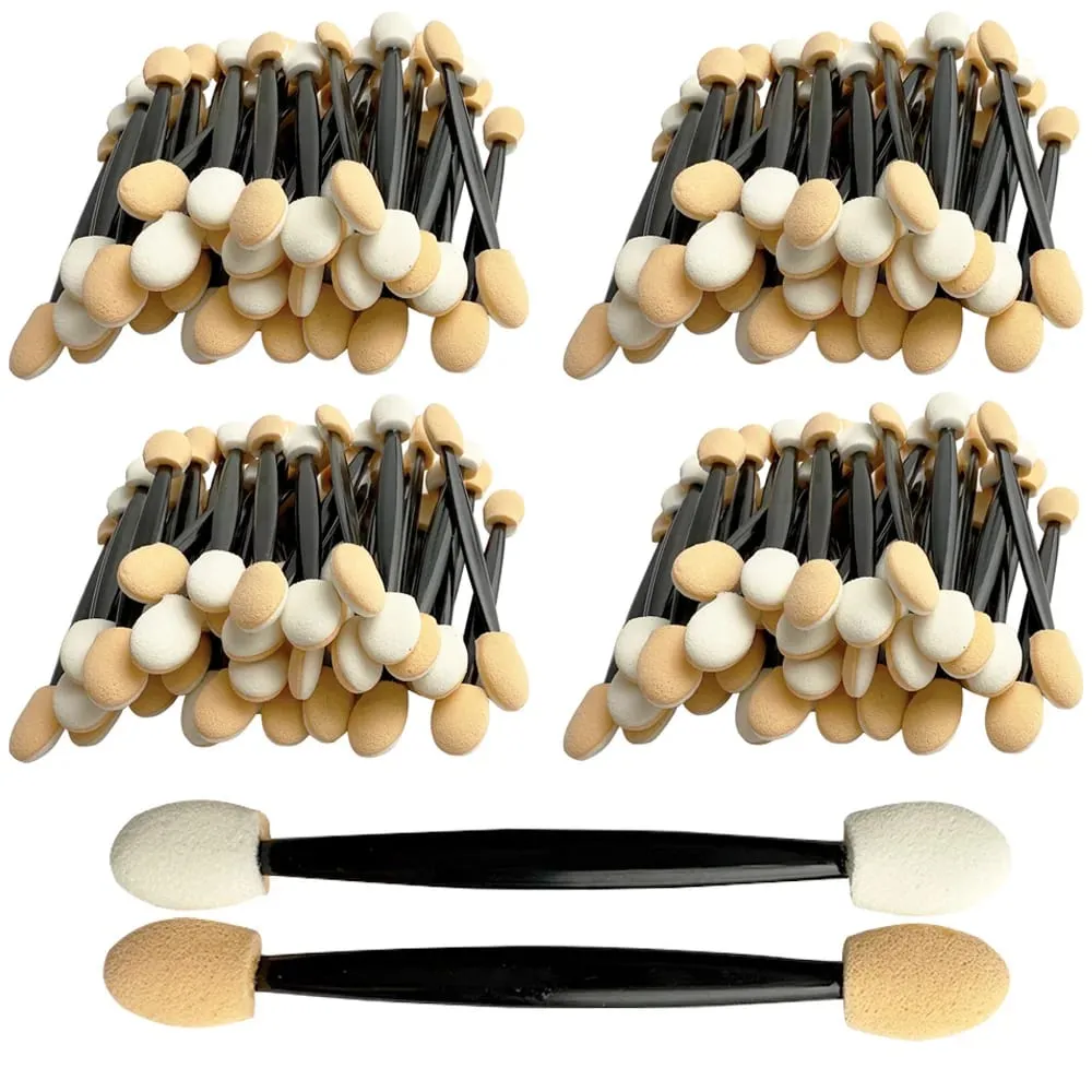 50/200 stücke Lidschatten Applikatoren Dual Seiten Lidschatten Pinsel Make-Up Schwamm Pinsel Für Mädchen Kosmetische Werkzeug Schönheit Applikatoren — image 1
