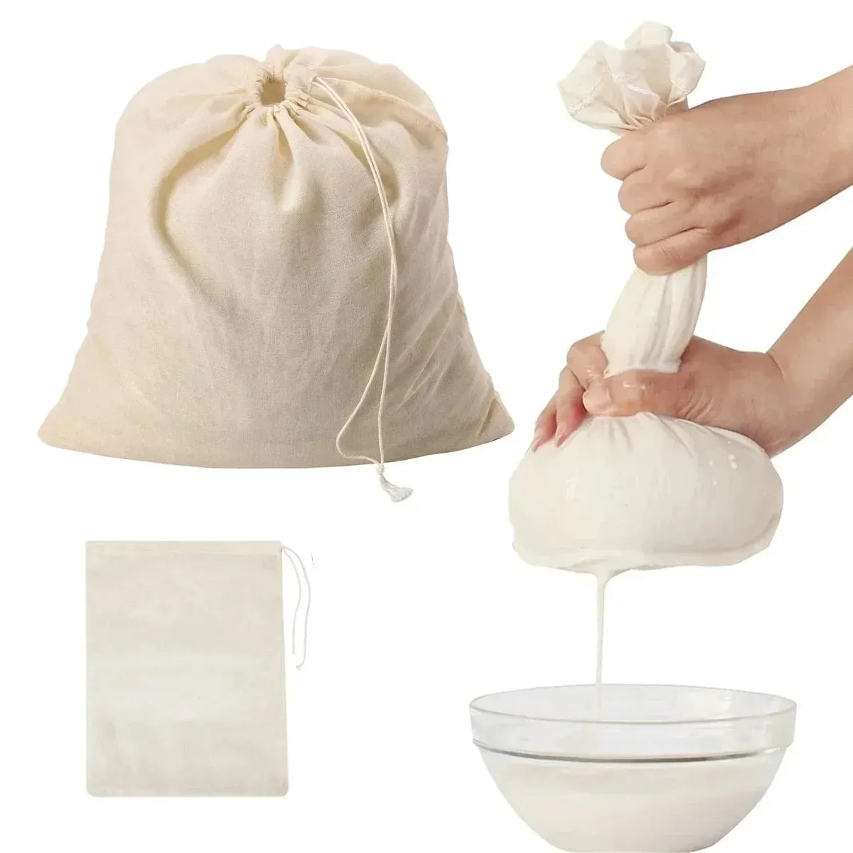 Cotton Gauze Kitchen Items Tofu Cheese Filter Cloth Butter Milk Coffee Filter Tools Gadgets Dining Bar Home Garden — image 2