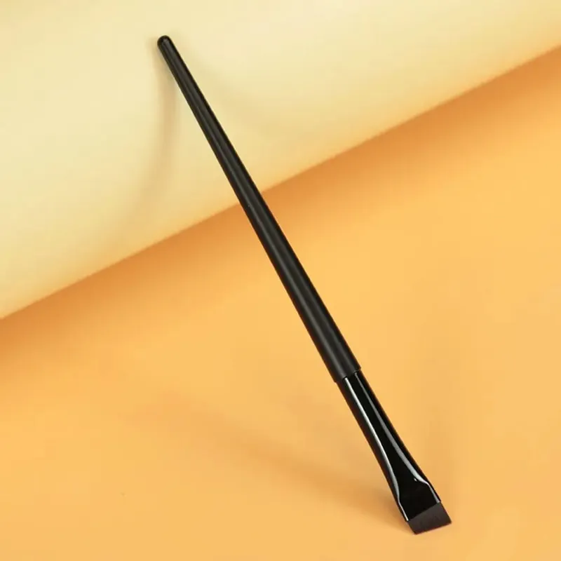 Brocha cosmética, herramienta de maquillaje para principiantes, brochas delineadoras de ojos finas en ángulo, brocha plana para cejas, delineador, brocha para cejas, brochas de maquillaje