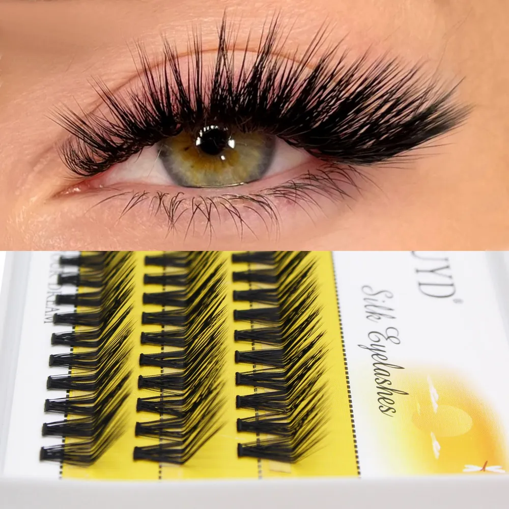 M Curl Nerz Falsche Wimpern 60 Cluster L Curl Lashtray für Make-up 30D Wimpernverlängerungen Individuelle handgefertigte Wimpern — image 1