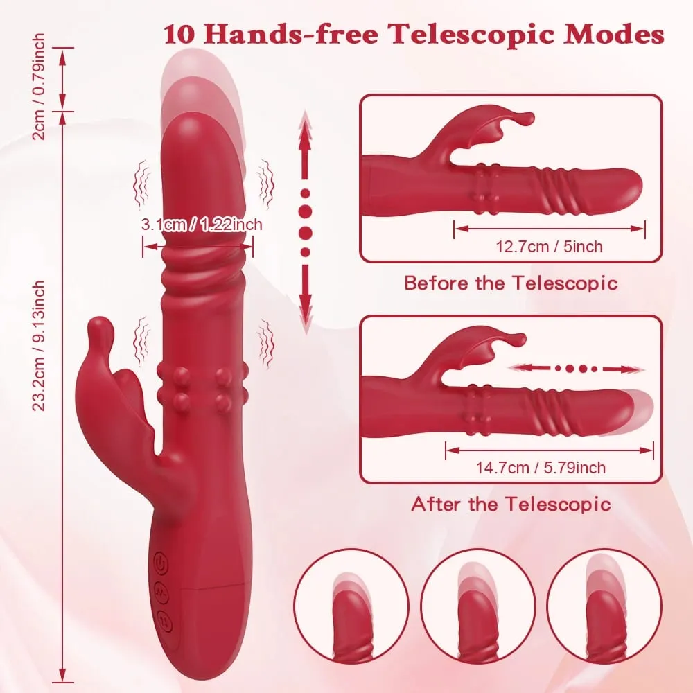 กระต่าย Thrusting Vibrator สำหรับผู้หญิง Clitoris Stimulator ที่มีประสิทธิภาพ G Spot ช่องคลอดนวดหญิง Masturbator สำหรับของเล่นสำหรับผู้ใหญ่ — image 3