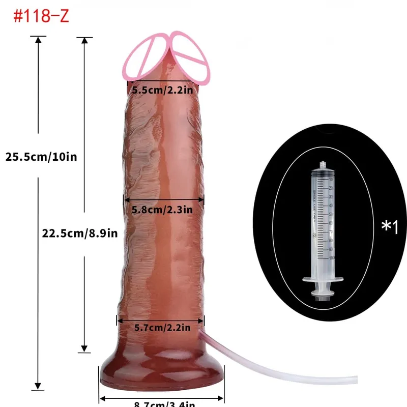 Lebensechte Squirting Penis Silikon Ejakulation Großer realistischer Dildo mit Sucker Skin Touch Anal Sexspielzeug für Frauen — image 18