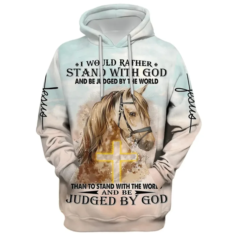 2025 primavera y otoño Dios Jesús gráfico jerseys Animal León 3d impreso sudaderas con capucha deportes Casual diario sudaderas Unisex — image 10