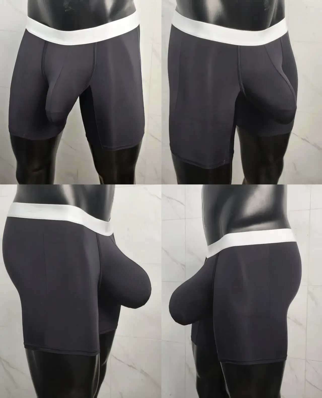 Herren-Boxershorts aus Eisseide, tiefer U-Konvexbeutel, atmungsaktiv, kühl, schnell trocknend, Sport-Laufunterwäsche, Anti-Scheuern, nahtlose Unterhose — image 22