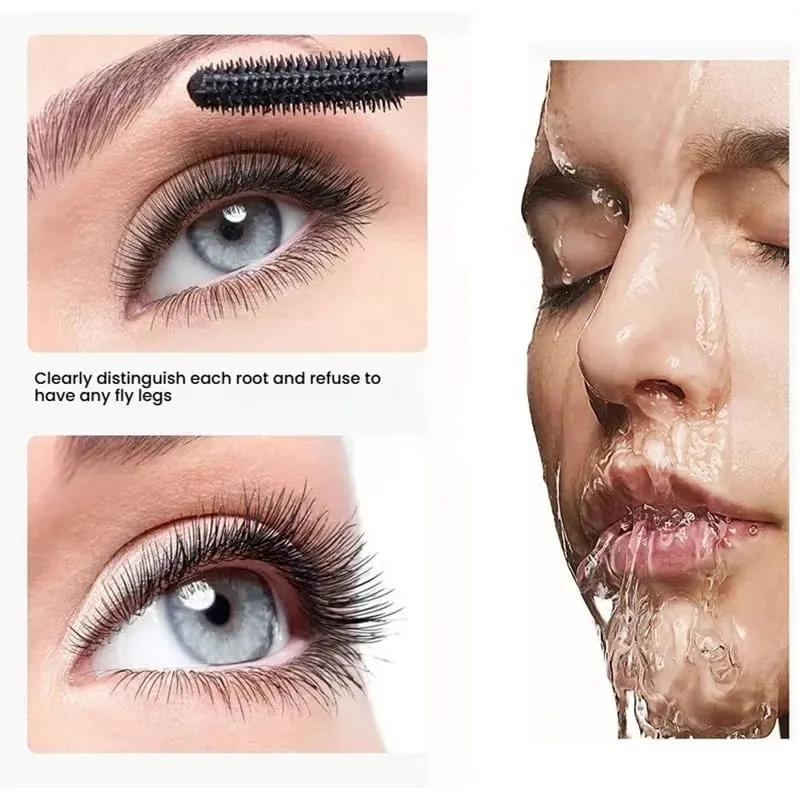 Set Maskara 2 In 1 Tahan Air Set Eyeliner Bulu Mata Hitam Pemanjang Kuas Bulu Mata Ekstensi Bulu Mata Makeup Kecantikan Maskara Pemakaian Panjang — image 7