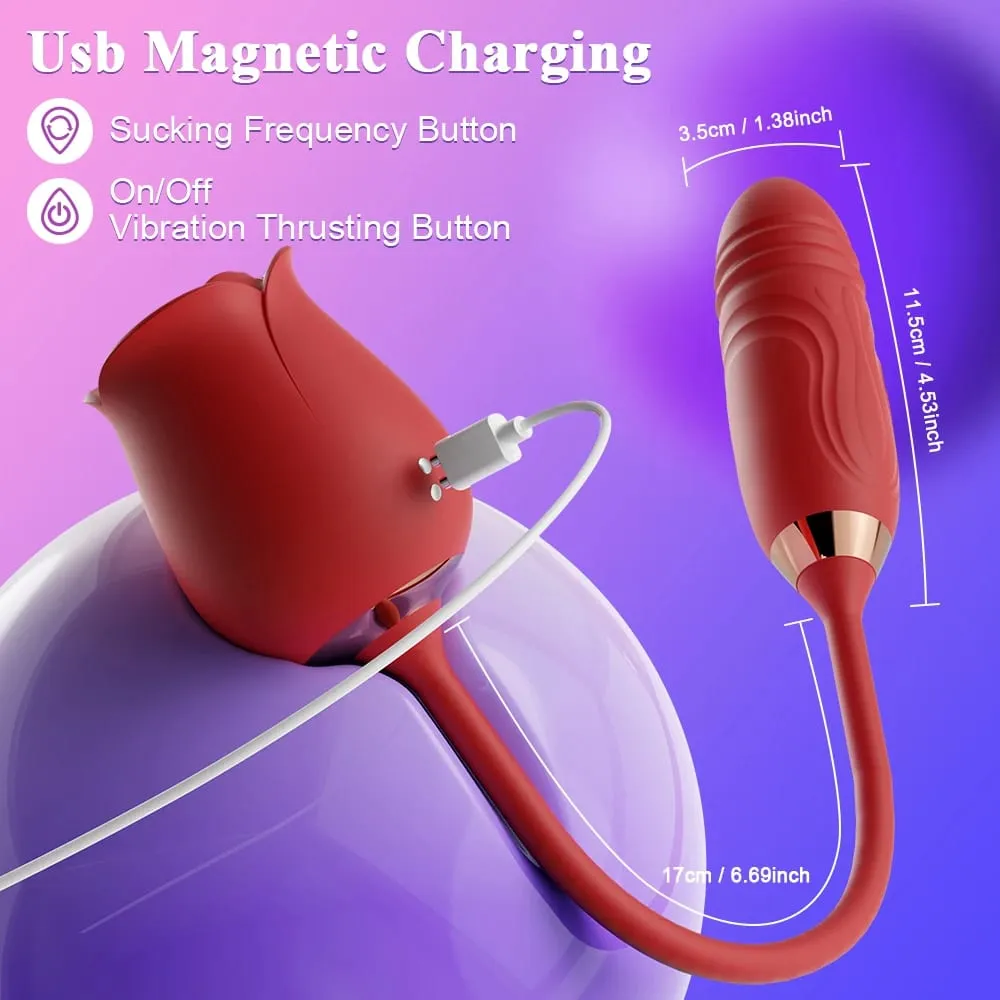 Clit Sucker Vibrator สำหรับผู้หญิงดูด Clitoris Stimulator พร้อม Thrusting ไข่หญิง Masturbation ผู้ใหญ่ Goods Sex Toy สำหรับผู้หญิง — image 5