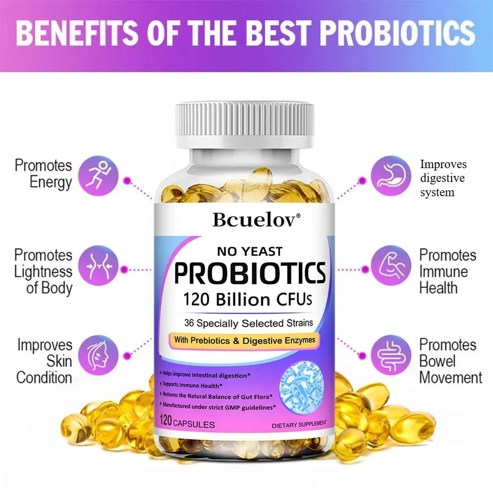 Probiotik Premium dengan Prebiotik dan Enzim Pencernaan Untuk Membantu Penghadaman dan Meningkatkan Sistem Imun - 120 Kapsul — image 3