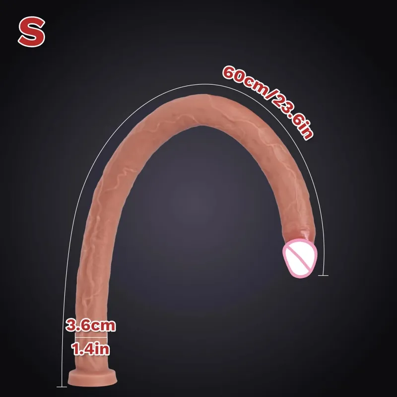 Extra lange realistische Dildos G-Punkt-Stimulation Deep Touch Penis Vagina Analdildo Dick Erwachsene Sexspielzeug für Frauen Männer Butt Plug