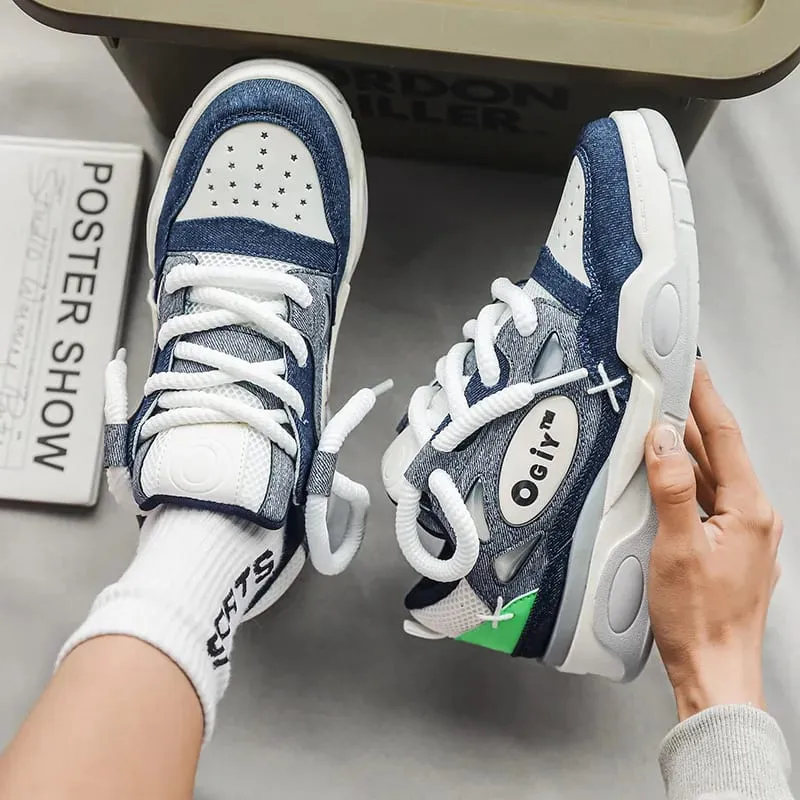 2023 neue Turnschuhe männer Bequeme Low-top Schnürung Plattform Erhöhte Casual Schuhe Outdoor Skateboard Schuhe Turnschuhe für Männer — image 8
