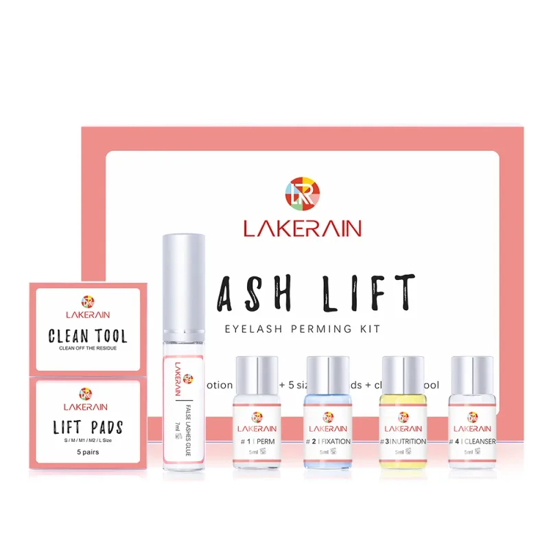 Spedizione gratuita Kit per sollevamento ciglia a lunga durata Sollevamento ciglia Perming Lozione Fissaggio Colla Ricci Lasher Salone di bellezza Uso domestico Kit Pro