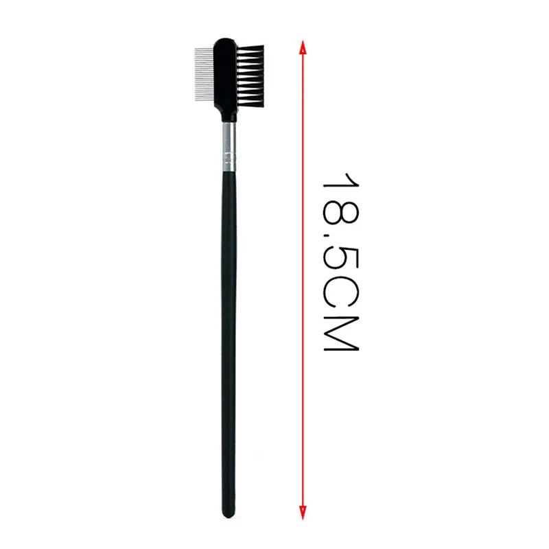 1PC štětec na řasy Hřeben na obočí štětce na líčení Professional Dual Makeup Tool maquiagem Black Kabuki Wood Beauty — image 6