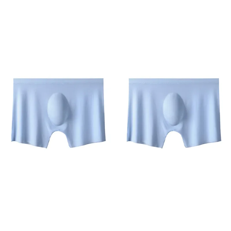 2Pc Men's Panties Ice Silk Underwear Men Underpants Boxers Seamless Man Ultra-thin Cool Breathable Boxer Shorts Male Boxershorts