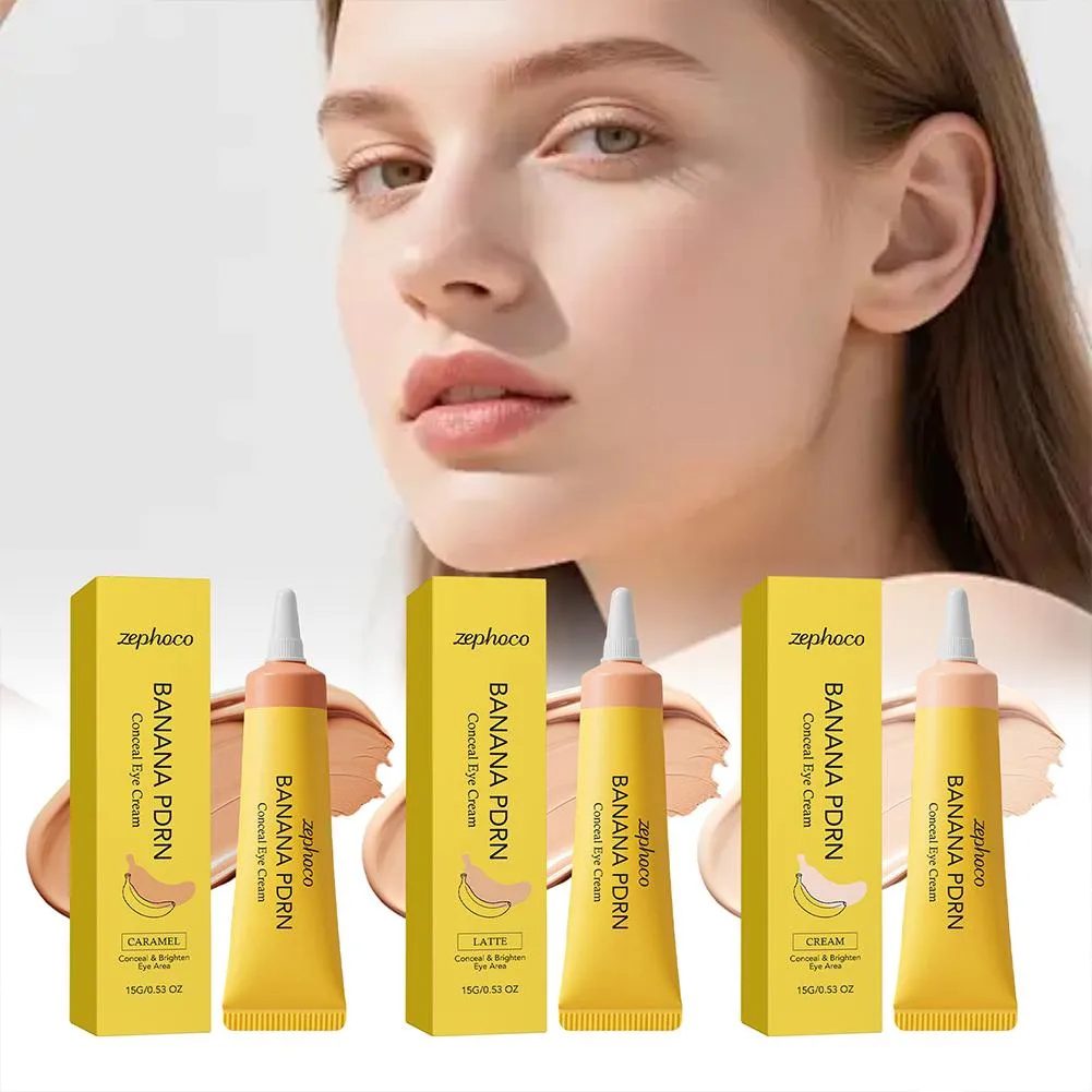 Zephoco Banana PDRN Concealer-Augencreme, erhellt, beruhigt, repariert, leichter, feuchtigkeitsspendender Concealer für die Augen, klebt nicht unter den Augen — image 3