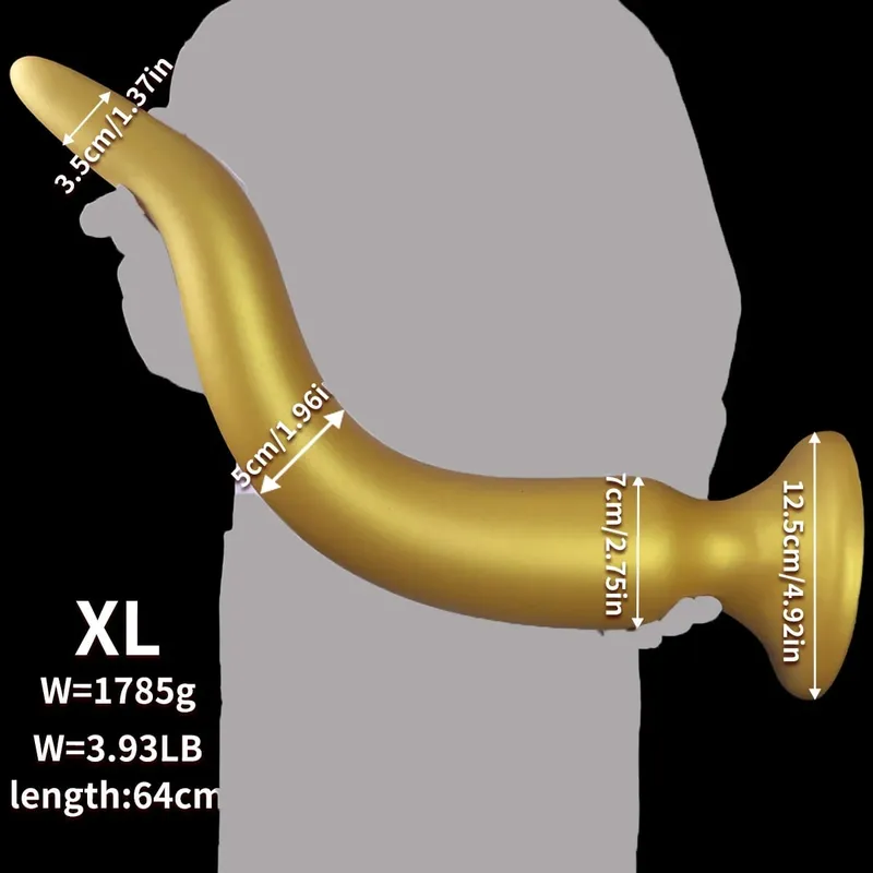 Obří anální kolík 64CM Super dlouhý měkký silikon Obrovský anální kolík Silný anální dildo dilatátor s přísavkou Sexuální hračky pro dospělé