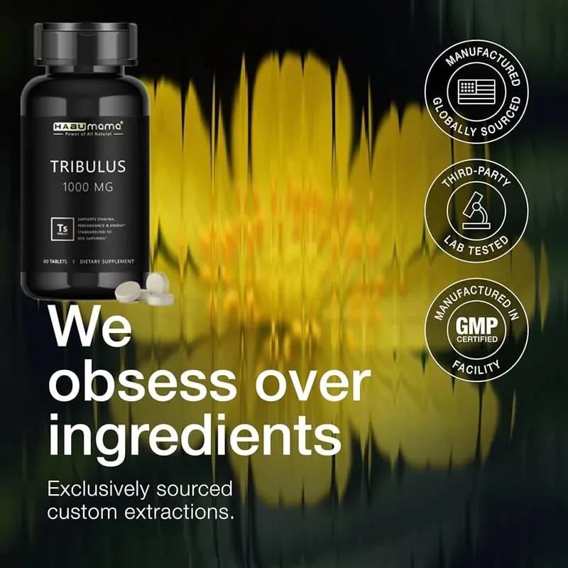 Tribulus Terrestris 1000 mg di estratto in polvere 60 compresse - Integratore per potenziare la resistenza maschile e prestazioni ad azione rapida — image 5