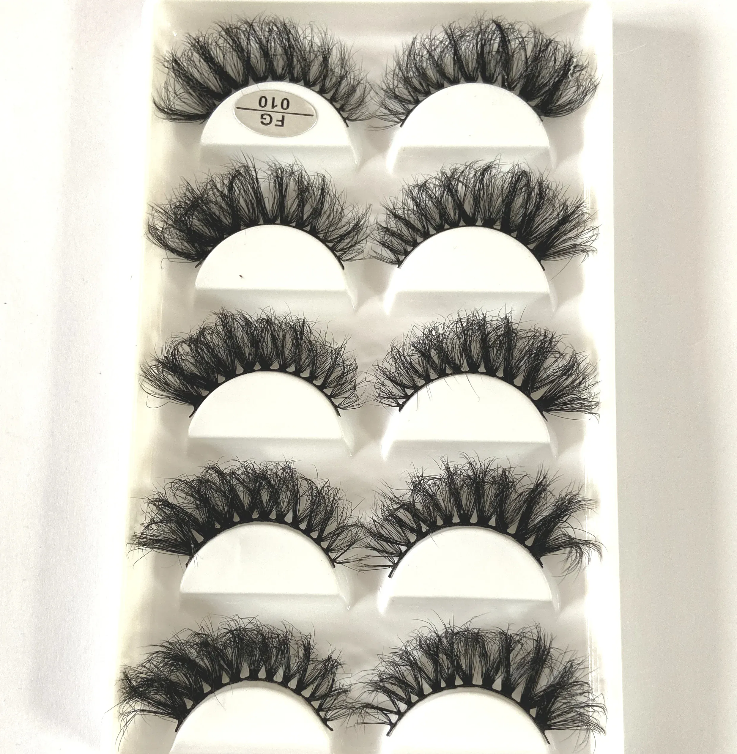5 Pasang Bulu Mata Mink Buatan Tangan Bulu Mata Palsu Pendek Lebat Asli Bulu Mata Berantakan Panjang Bulu Mata Makeup Peringkat Boleh Diguna Semula — image 7