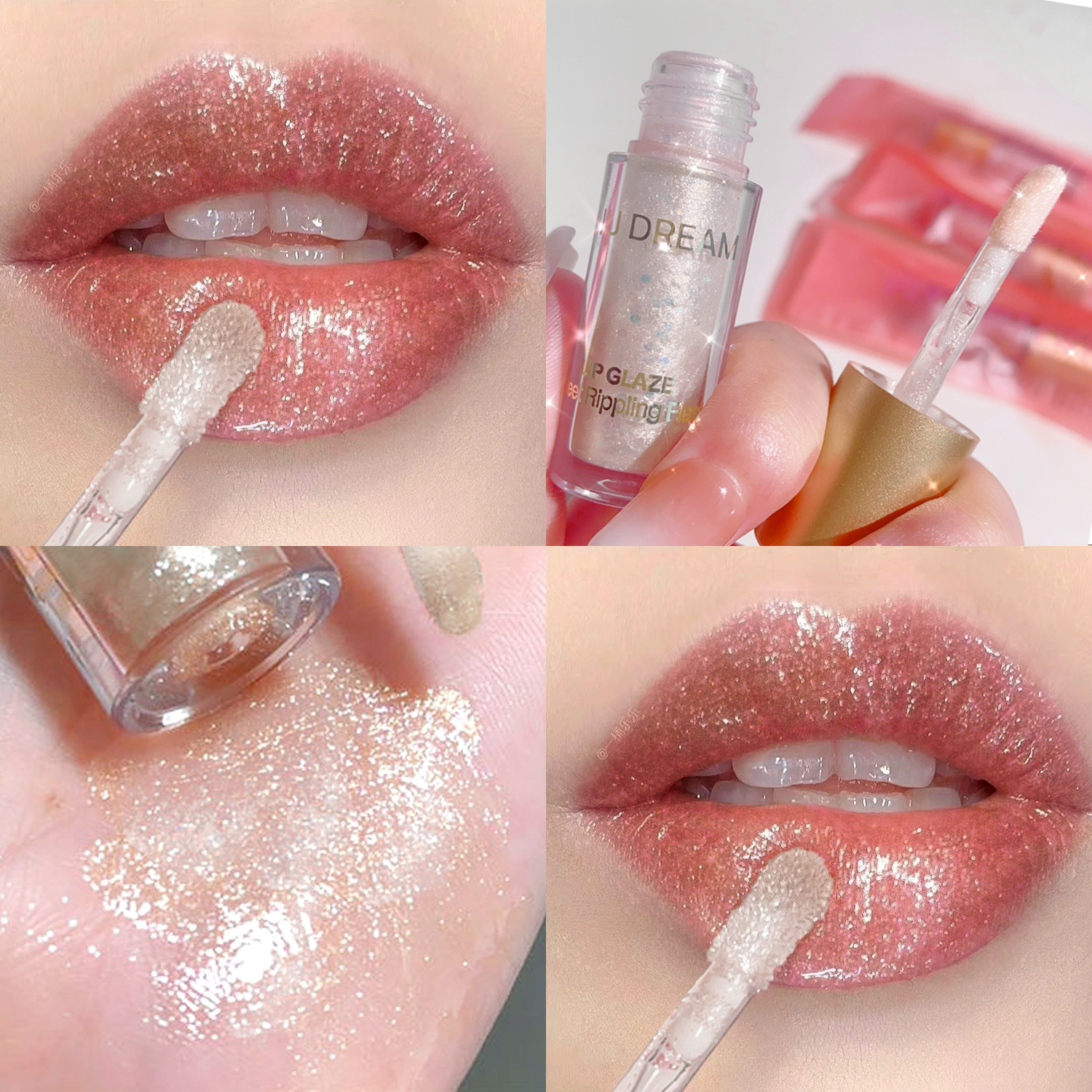 ลิปกลอสสีหวานประกายแวววาว ลิปกลอส ลิปกลอสโปร่งแสง ลิปกลอสน้ำ แวววาวบริสุทธิ์ — image 9