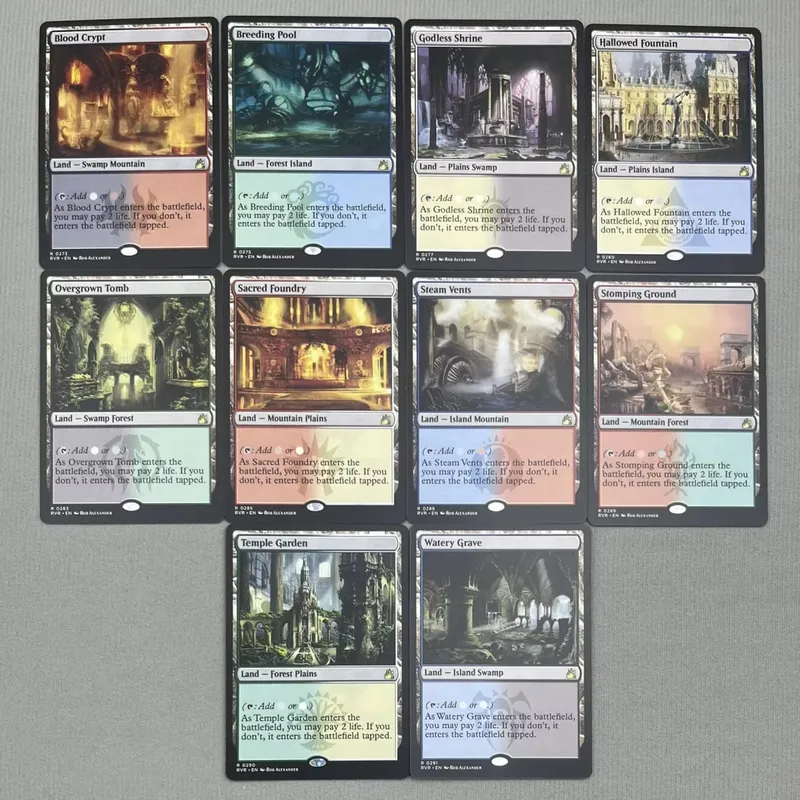 TCG Proxy Cards Deck Borad Games โฮโลแกรมเดี่ยว Black Lotus Power9 Dual Lands The One Ring — image 23