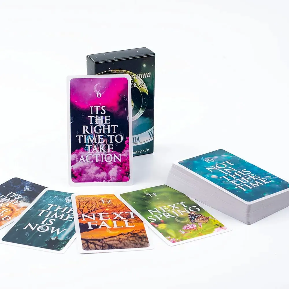 Mystical Timing Oracle 60Cards 10.3*6Cm Time Frame Cards Twin Flame Tarot Deck Cosmic — image 1