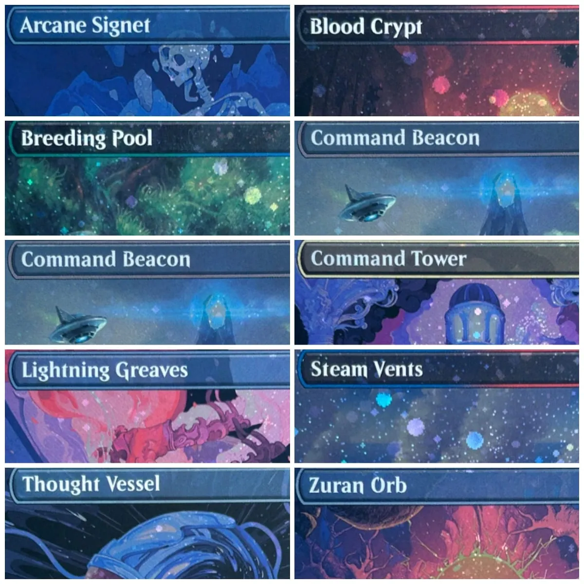 LK62 Galaxy Folyo Arcane Signet Command Beacon Komuta Kulesi Düşünce Gemisi Zuran Küresi Yüksek Kaliteli TCG Proxy Kartları (Siyah Çekirdekli) — image 1