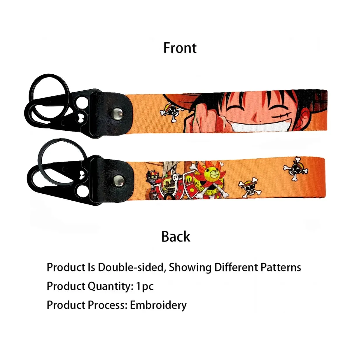 One Piece Cool Eagle Beak Keychain Lanyard Anime Manga Series Badge Holder USB Pendant Portable Key Lanyard Accessories — image 6