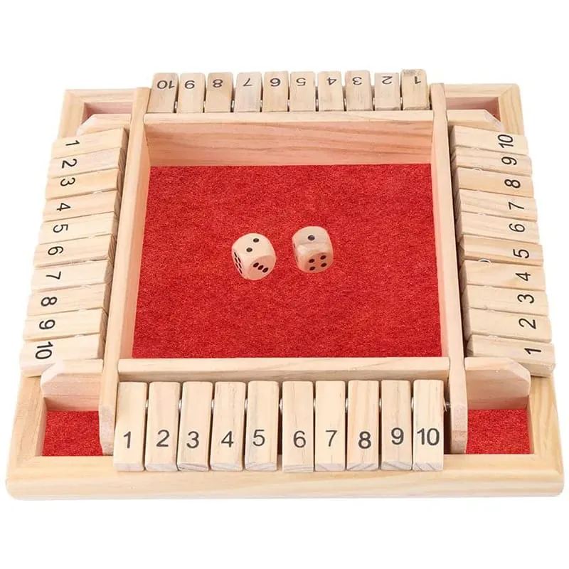 Deluxe quatre côtés 10 numéros fermer la boîte jeu de société jouet dés Club de fête jeux à boire pour les familles adultes — image 7