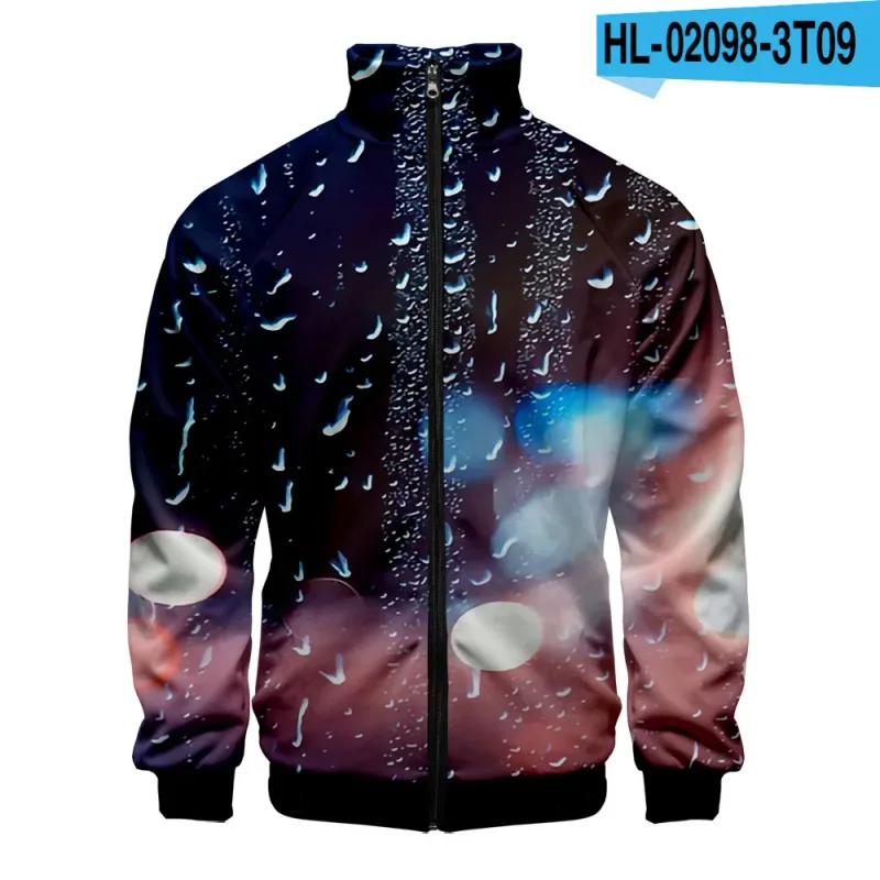 Harajuku Popular Rain 3D Print Zipper Raglan Jacket Windbreaker Boys/Girls Comfortable Stand Collar Jackets Coats — image 21