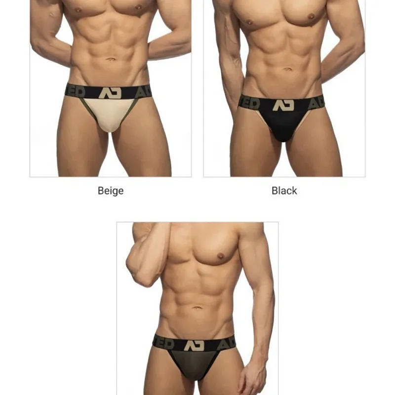 Herrenunterwäsche, einfache, atmungsaktive Slips mit dreidimensionalem, hohlem Rücken, Markenhose, niedrige Taille, bequeme Unterhose aus Baumwolle