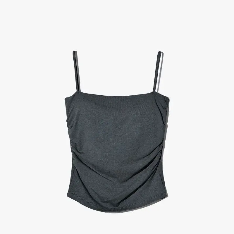 Solidna, dopasowana, zapinana na zamek kamizelka z paskiem na klatkę piersiową, odzież wewnętrzna Slim Fit, wyszczuplająca, krótka koszulka wierzchnia Gyaru — image 6