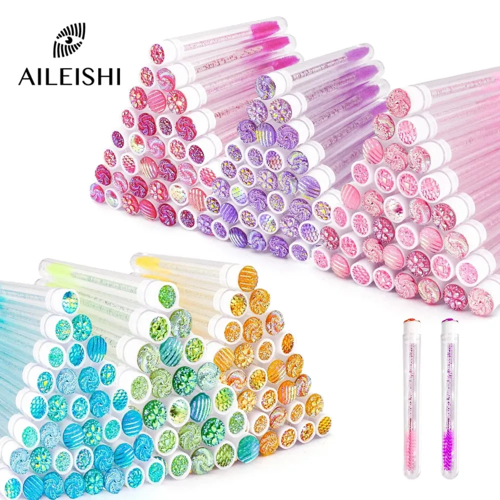 10/50Pcs Disposable Eyelash แปรงขนตาแบบใช้ซ้ำได้แปรงหลอดมาสคาร่าหลอดฝุ่น Lash Spoolies เก็บเครื่องมือแต่งหน้า — image 1