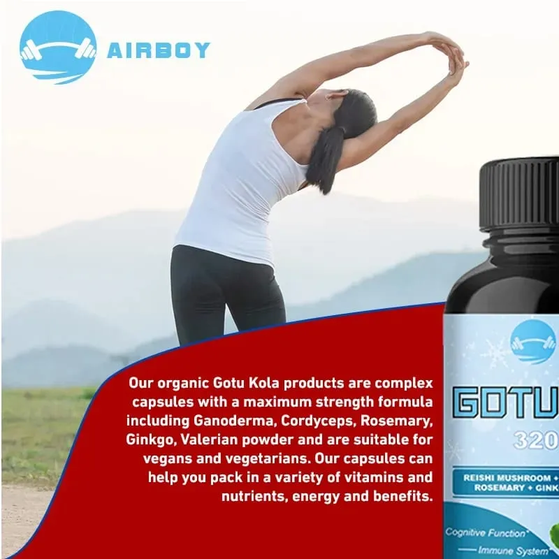Gotu Kola Capsules - ระบบภูมิคุ้มกันความรู้ความเข้าใจสมอง อาหารเสริมพลังงานผิวและการไหลเวียน - อาหารเสริมที่ไม่ใช่จีเอ็มโอและปราศจากกลูเตน — image 5