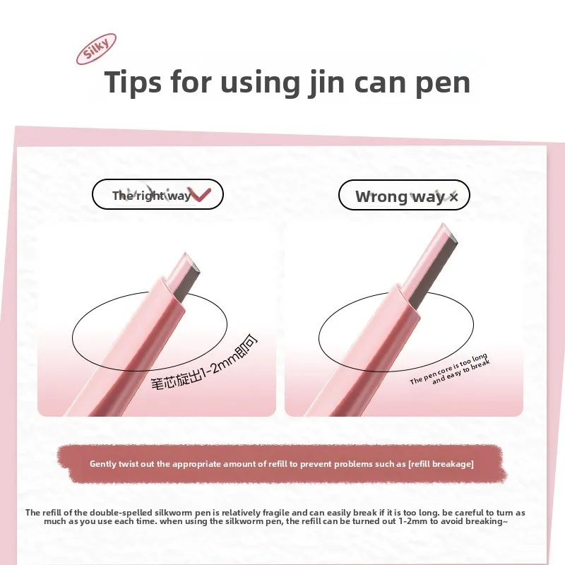 Pensil Bayangan Sorotan Matte Bawah Mata Dua Warna Krim Pencerah Coklat Krem Telanjang Pena Sal Eyeliner Ulat Sutra Berbohong — image 4