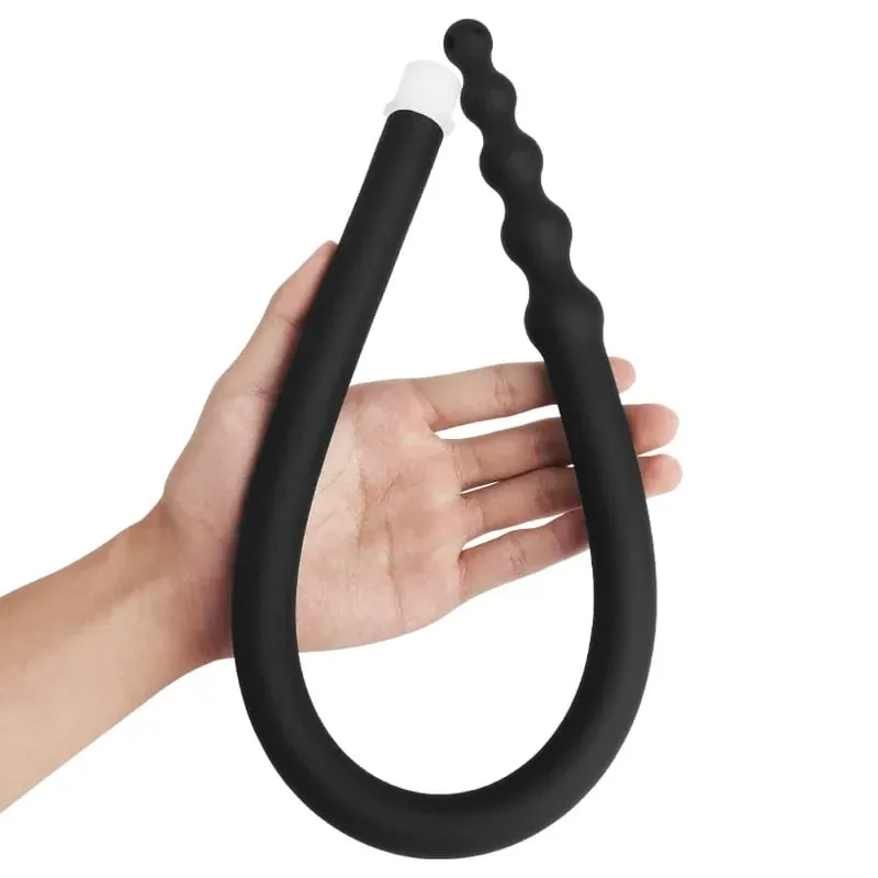 Silicone Long 58cm Anal Beads Plug Dilator Douche Enema Vagina Cleaning Kit Buttplug Syringe Shower Head Gay Sex Toy For Couples — image 5