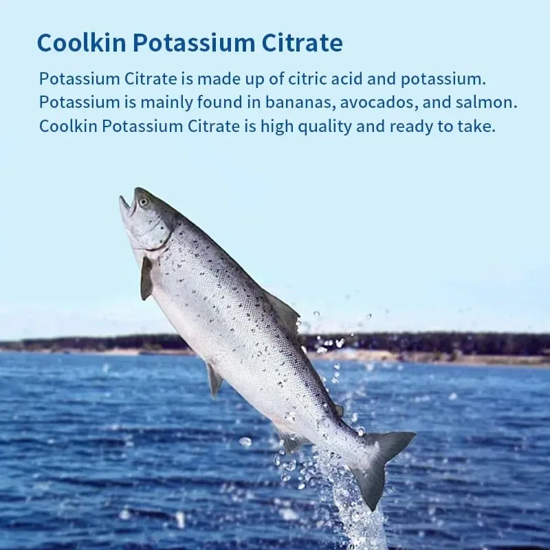 Natural Potassium Citrate - Supports Electrolyte Balance and Normal PH Non-GMO and Gluten-free Absorbable Potassium Supplement