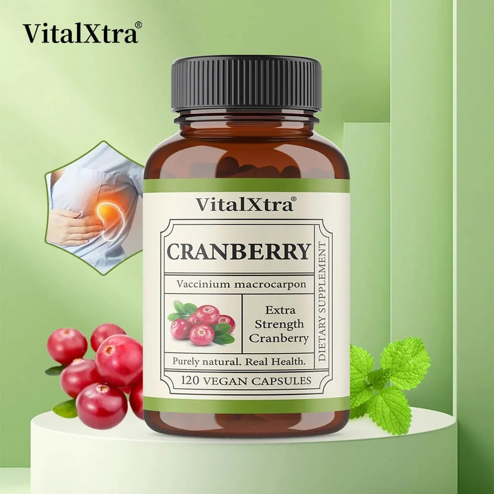 Capsules de canneberges extra fortes – 12 500 mg de canneberges fraîches par capsule optimisent la santé des voies urinaires – Végétalien — image 2