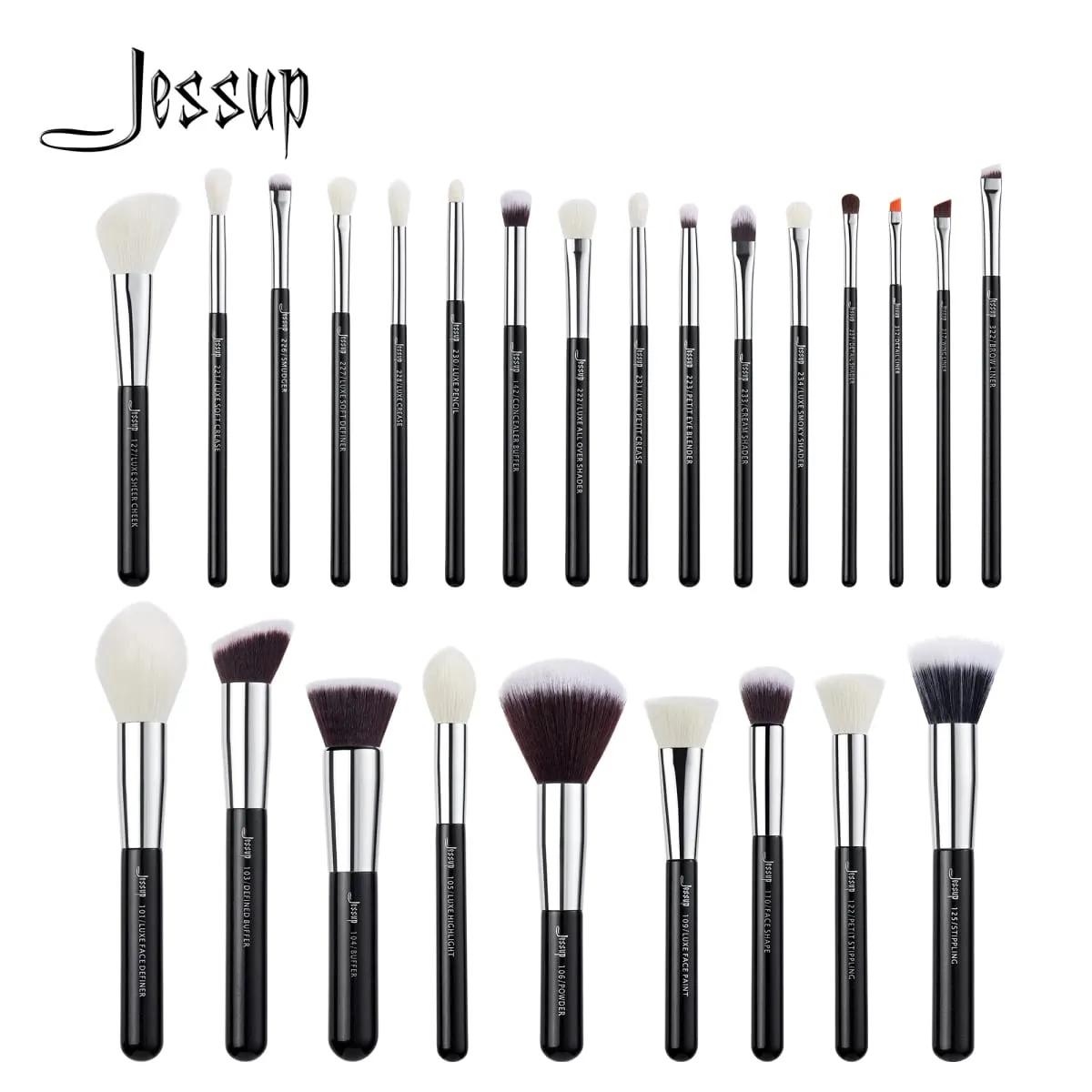 Jessup Make-up-Pinsel-Set, Foundation, Puder, professioneller Make-up-Pinsel, Konturenmixer, Lidschatten, Rouge, 25 Stück, Ziegensynthetik T175 — image 1