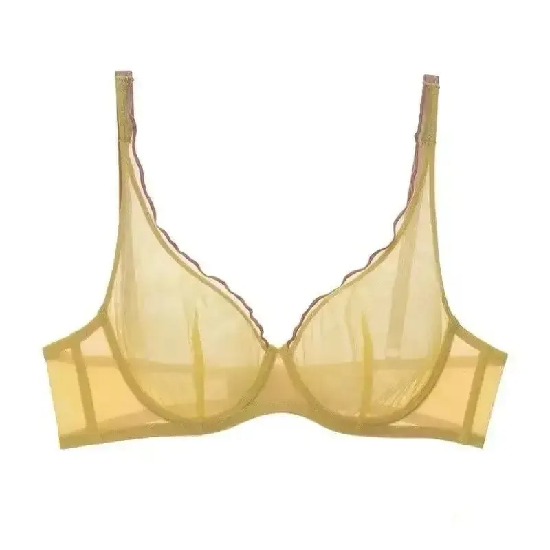 Set di reggiseno a coppa piena da donna di nuovo arrivo Set di biancheria intima comfort quotidiano ultra sottile minimizzatore supporto sexy anti-cedimento laterale sottile ABCD — image 21