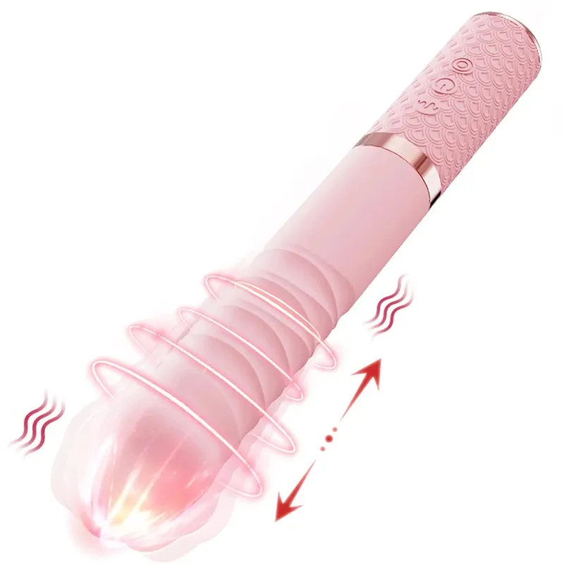 Vibromasseur de poussée G Spot vibrateur clitoridien étanche et Rechargeable réaliste Silicone gode vibrateur Rose jouets sexuels pour les femmes — image 7